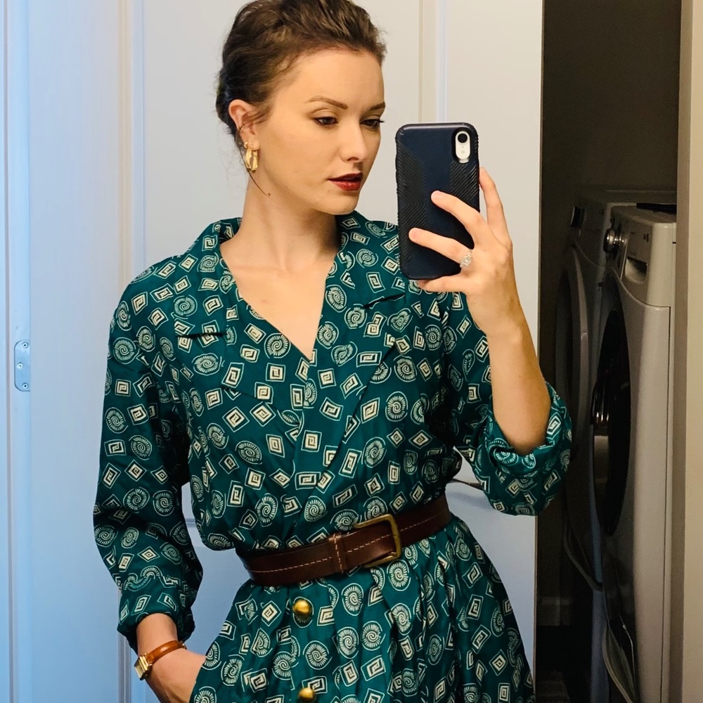 Vintage Leslie Fay Midi Dress